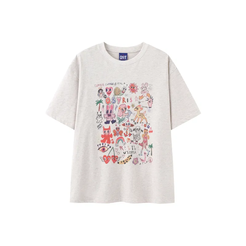 QISENYAR T-Shirts Unisex-2
