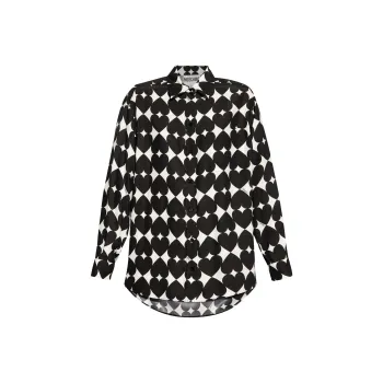MOSCHINO Patterned Collared Long-Sleeve Shirt
