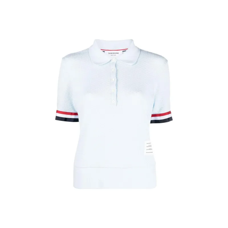 THOM BROWNE RWB stripe Short sleeved Cardigan-0