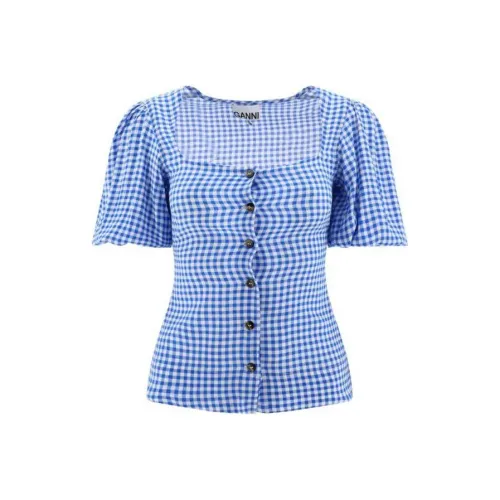 GANNI Shirts Women's Blue