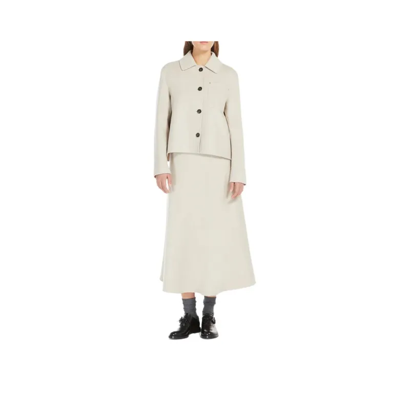 'S MAX MARA Buttoned Long-Sleeved Jacket-1