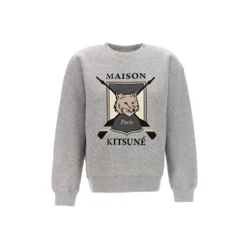 Maison Kitsune Fox Printed Crewneck Sweatshirt