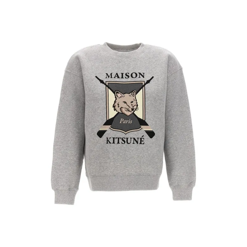 Maison Kitsune Fox Printed Crewneck Sweatshirt-0