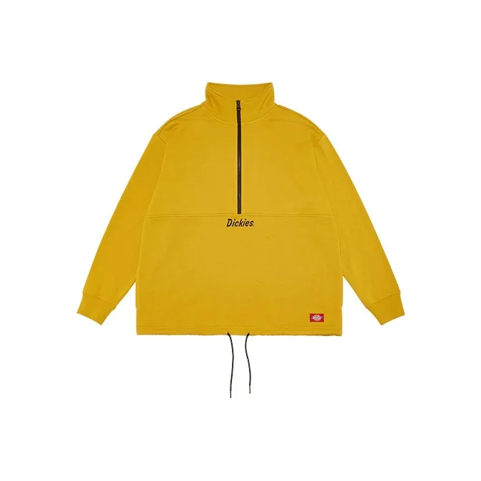 Dickies Stand Collar Loose Fit Sweatshirt Spring And Autumn Women's Sunflower-0