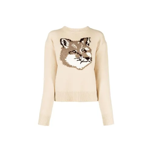 Maison Kitsune Cashmere Sweaters Women's Apricot