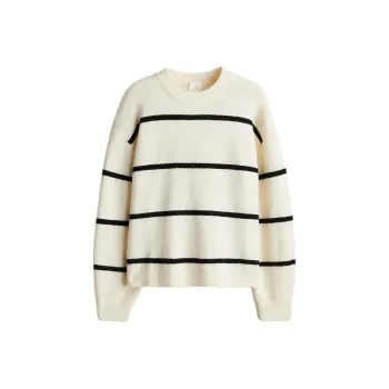 H&M Knitwear Women's Cream/Black Stripes