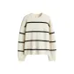 Cream/Black Stripes