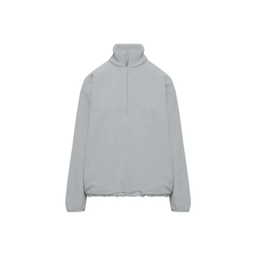 ARITZIA Golden Polartec 200 1/4 Zip Hip Sweater Sweatshirt Women's Heather Chrome
