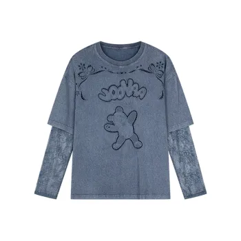 UOOYAA T Shirts Women's Navy Blue