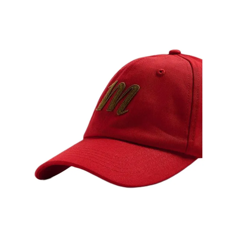 ZARA Cotton Baseball Caps Men's Red-2