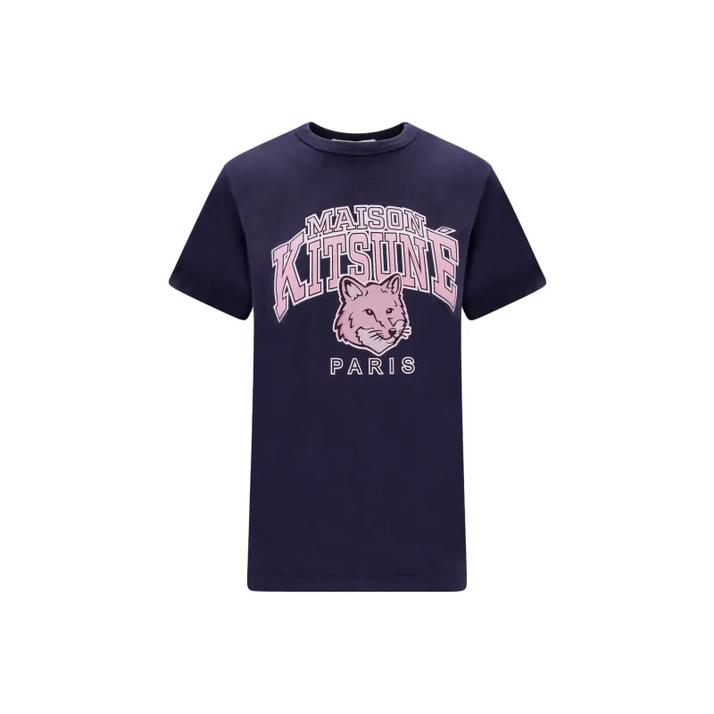 Maison Kitsune T Shirts Women's Purple-0