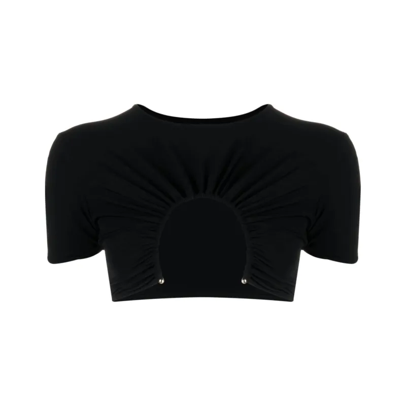 Christopher Esber Cut out Cropped T shirt-0