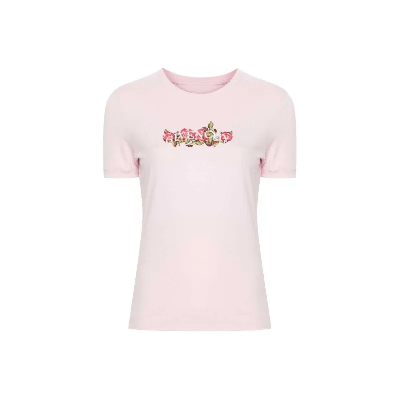Givenchy Roses print Cotton T shirt-0