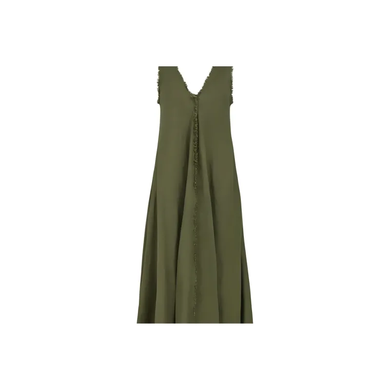 PAROSH Sleeveless Dress Women's Green-4