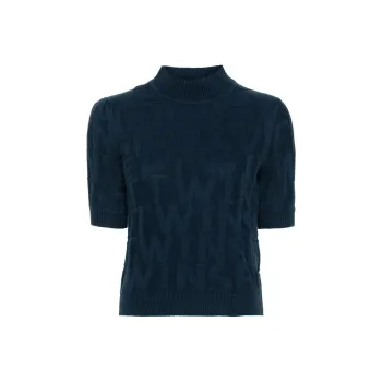 Twinset Intarsia-logo Knitted Top