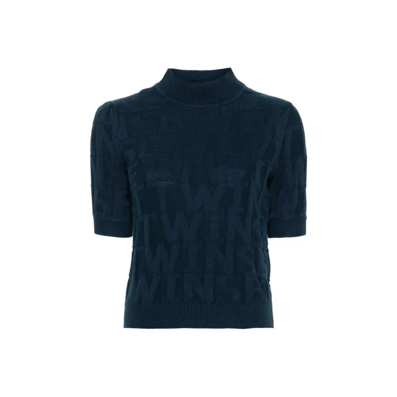 Twinset Intarsia-logo Knitted Top-0