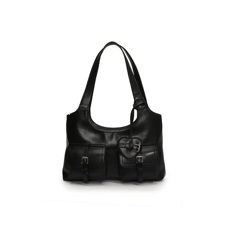 Homeboisportclub PU Shoulder Bag Women's Black/Yellow/Blue/White-0