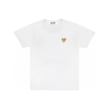 CDG Play T Shirts Unisex White