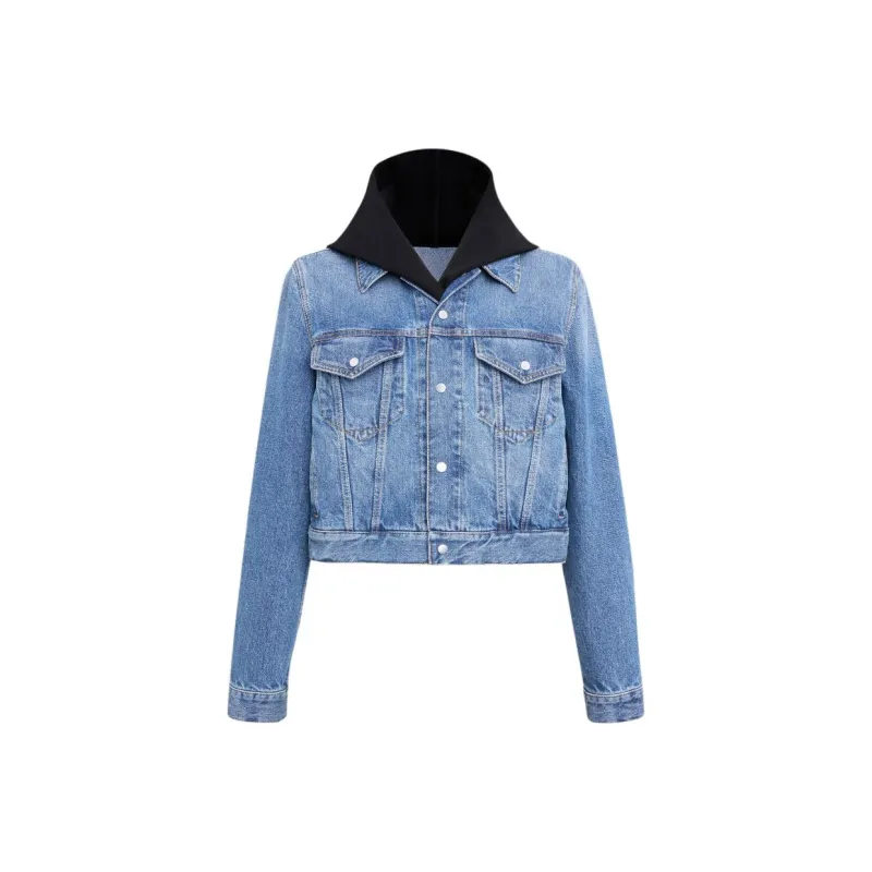 Alaia Buttoned Long Sleeved Denim Jacket-0