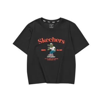 Skechers Funny Monster T Shirt Women's Carbon Black