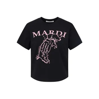 MARDI MERCREDI T Shirt Women's Korean Style