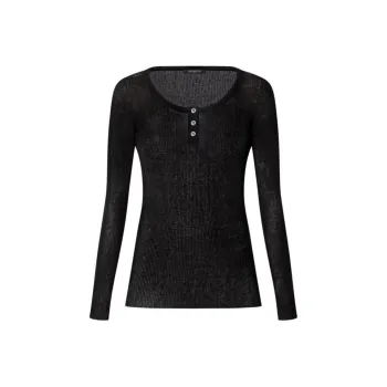 LOUIS VUITTON Ribbed Henley Top