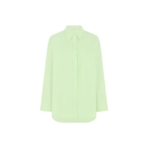 MEIYANG Shirt Women's Light Green