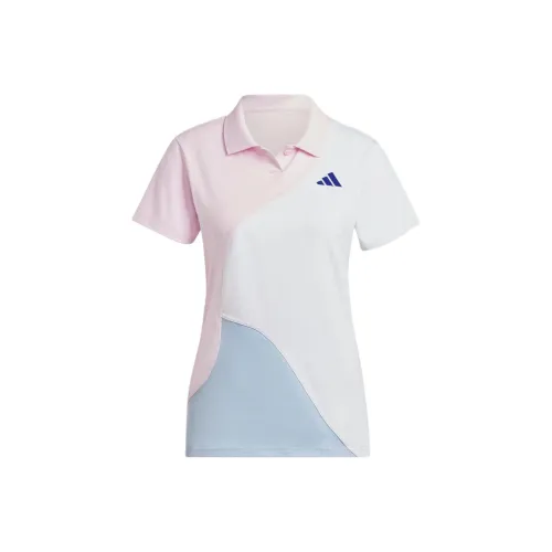 Adidas Clubhouse Premium Classic Tennis Polo Shirt Polo Shirt Women's Pink