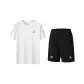 White Top+Black Shorts