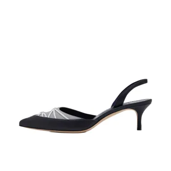 MANOLO BLAHNIK Maretsli Slim Heel High Heels 5cm Women's Dark Blue