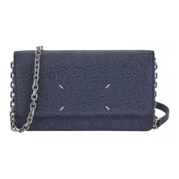 Maison Margiela Grain Cow Leather Handheld Shoulder Bag, Crossbody Bag, Wallet Women's Blue