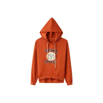 H YXIANG Sweatshirts Women's Orange Red
