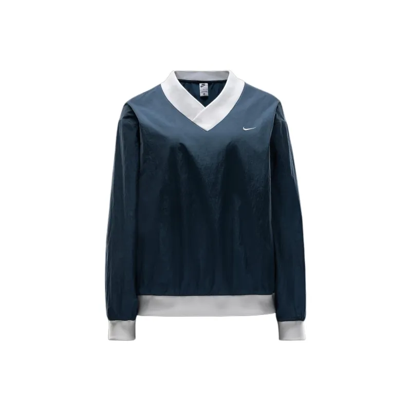 Nike Sportswear Essential Women's Loose Uv Woven Long Sleeve V Neck Top-0