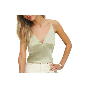 REFORMATION Mickey Silk Top Camisole Women's Dry Vanilla