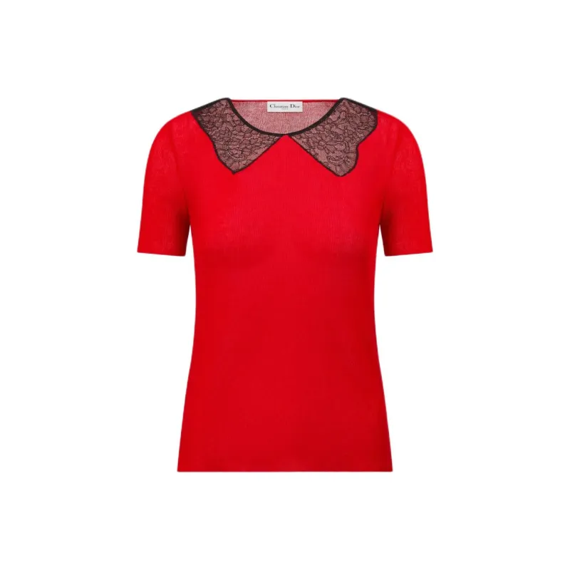 DIOR Dioramou Collection SS24 Knitwear Women's Red-0