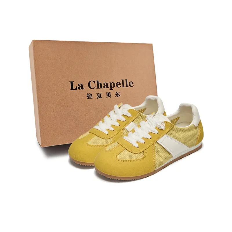 La Chapelle Slip Resistant, Abrasion Resistant, Breathable Low Top Casual Shoes Women's Yellow-0