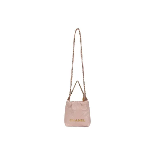 CHANEL Shiny Calfskin Handbag, Shoulder Bag, Crossbody Bag Mini Women's Light Pink Red