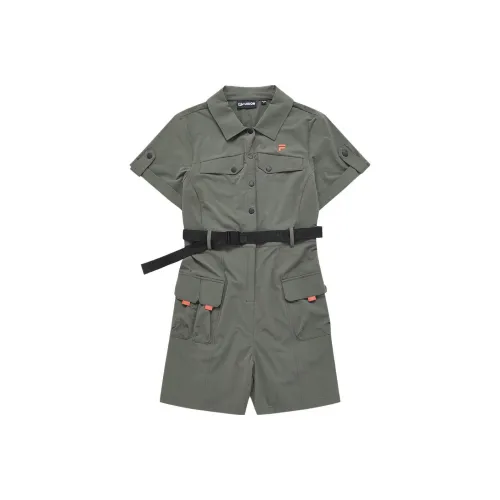 FILA FUSION Comptoir De Cotonnier Jumpsuit Women's Stone Ground Green