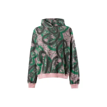 Needles Papillon Pile Jq Classic Hoodie Pink Green