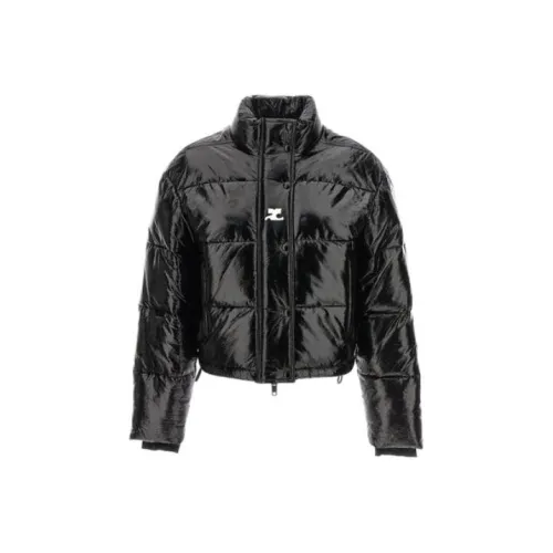 COURREGES Cropped High Neck Puffer Jacket