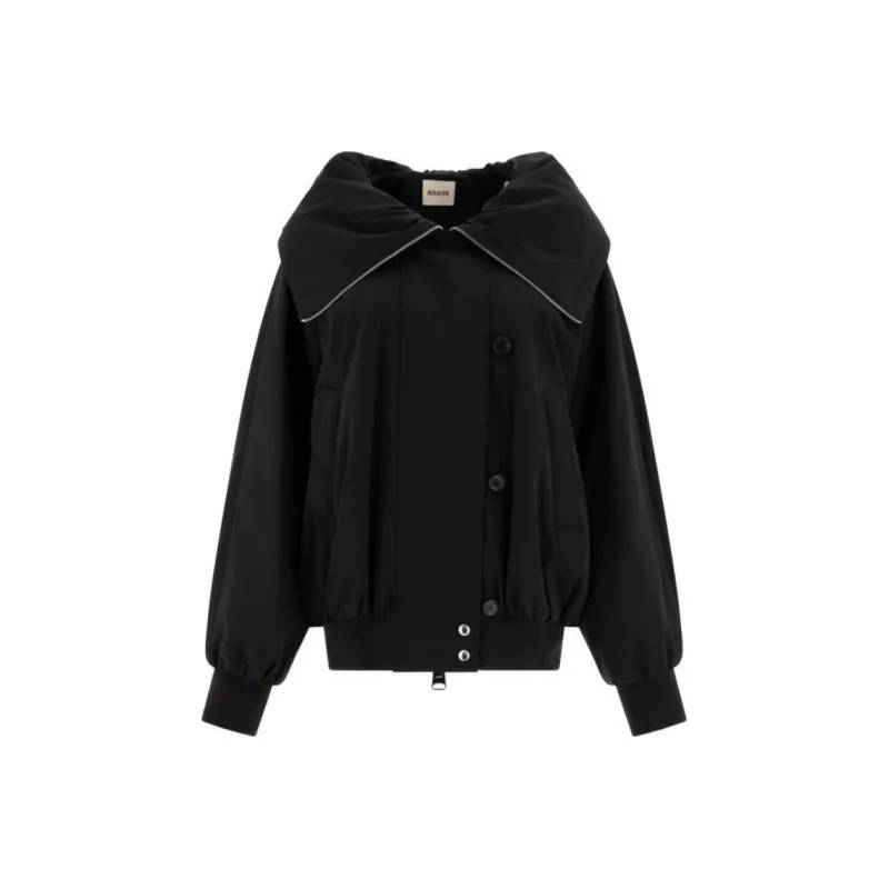 KHAITE Rhonda Wide Collar Bomber Jacket-0
