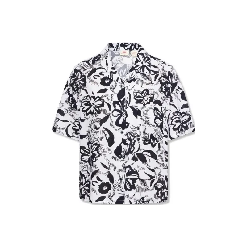 Levis Shirts Women's Black White Print-0
