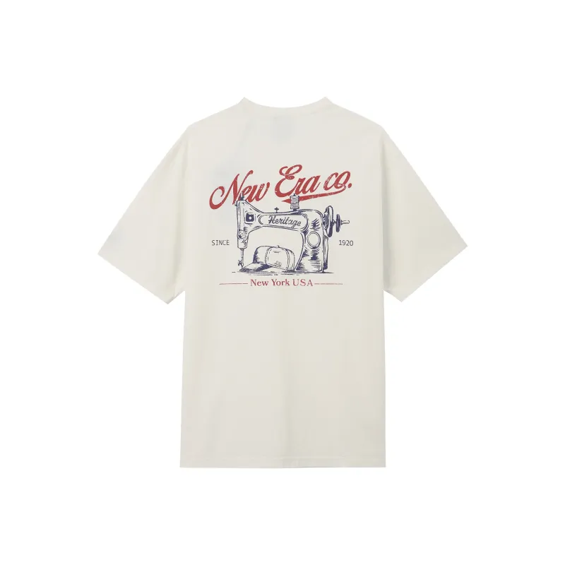 New Era T Shirts Unisex Ecru-0