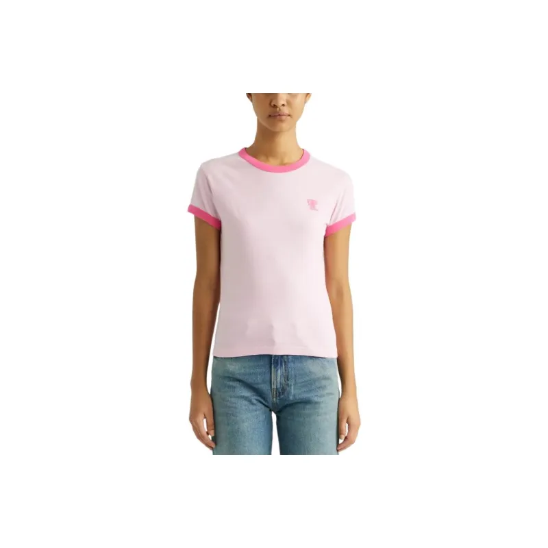 Acne Studios Bow Print T Shirt 'Bubblegum Pink'-0