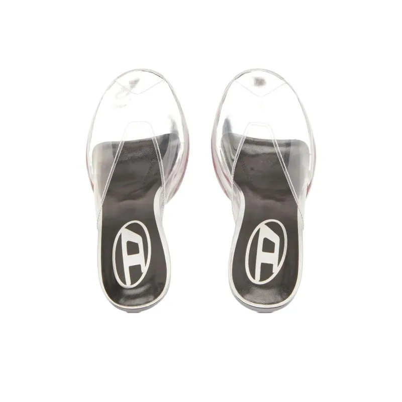 DIESEL Slide Slippers 12cm Women's White-4