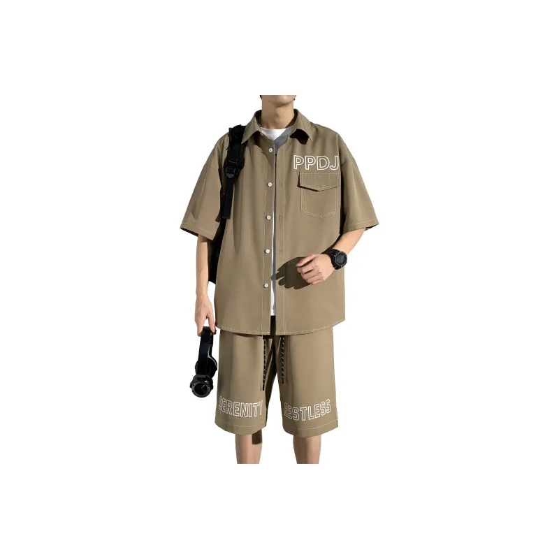 ZWWWZ Shirt Matching Set Unisex-13