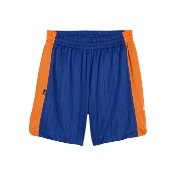 PUMA Basketball Shorts Men's Blue Orange 02
