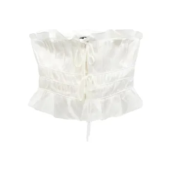 ZARA Strapless Top Women's Beige