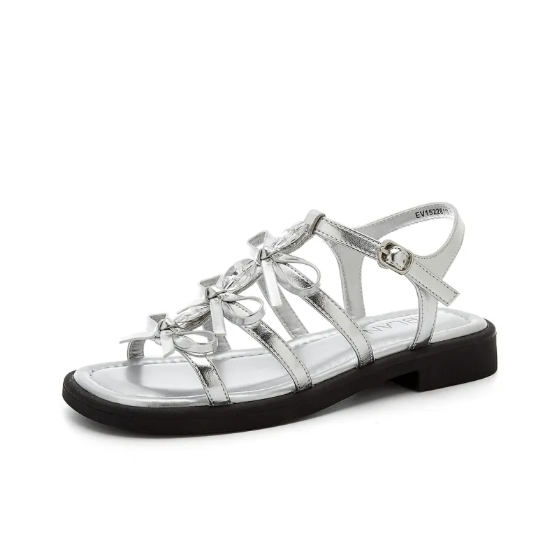 EBLAN Roman Sandals Women's Silver-1