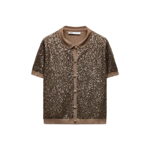ZARA Knitwear Women's Brown